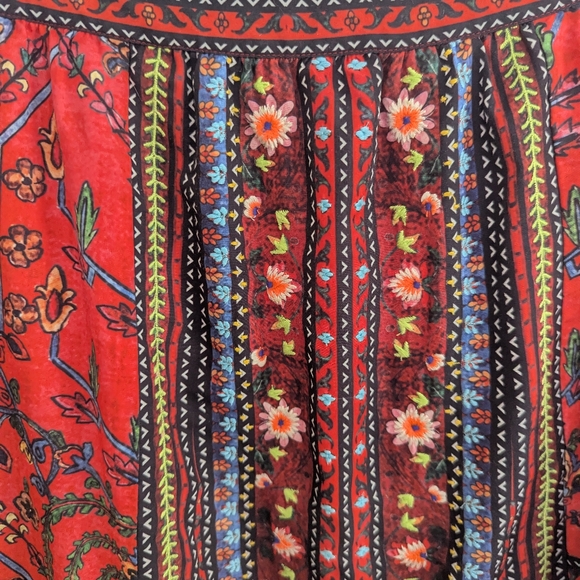 Women's Anthropologie Eve Embroidered Midi Skirt Vineet Bahl 6 - Picture 4 of 5